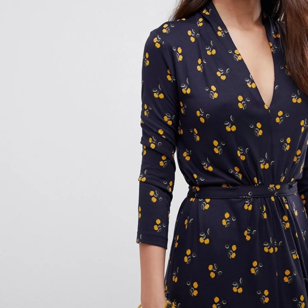 French Connection long sleeve flowy jersey dress